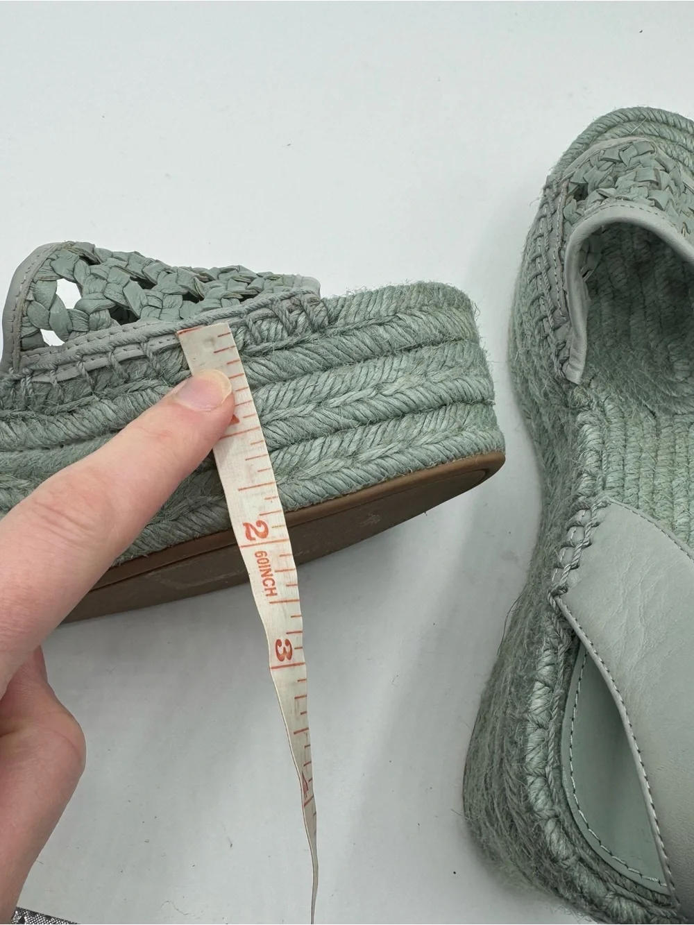 Tory Burch Adey Woven Jute Platform Espadrille Sandals mint green resortwear